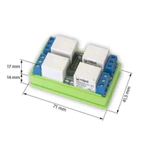 Tinycontrol | Płytka przekaźników | 10A x4 LCV3 LED 3