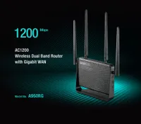 Totolink A950RG | Router WiFi | AC1200, Dual Band, MU-MIMO, 1x RJ45 1000Mb/s, 4x RJ45 100Mb/s Standardy sieci bezprzewodowejIEEE 802.11n