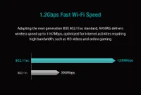 Totolink A950RG | Router WiFi | AC1200, Dual Band, MU-MIMO, 1x RJ45 1000Mb/s, 4x RJ45 100Mb/s Standardy sieci bezprzewodowejIEEE 802.11a