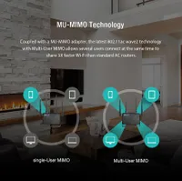 Totolink A950RG | Router WiFi | AC1200, Dual Band, MU-MIMO, 1x RJ45 1000Mb/s, 4x RJ45 100Mb/s Standardy sieci bezprzewodowejIEEE 802.11b