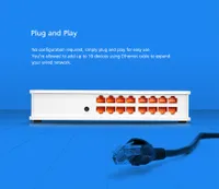 Totolink SW16D | Switch | 16x RJ45 100Mb/s, Desktop, No gestionado Materiał obudowyPlastik