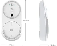 Xiaomi Mi Portable Mouse | Mysz bezprzewodowa | Bluetooth, 1200dpi, Złota Głębokość produktu110.2