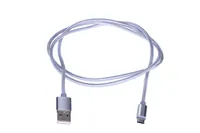 Extralink | Kabel s konektorem  MicroUSB | pro chytré telefony ANDROID, 2A, délka  1M, Pletený, vyztužený, stříbrný Kolor produktuSrebrny