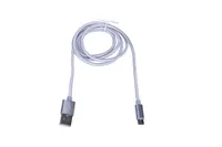 Extralink | Kabel s konektorem  MicroUSB | pro chytré telefony ANDROID, 2A, délka  1M, Pletený, vyztužený, stříbrný Wersja USBUSB 2.0