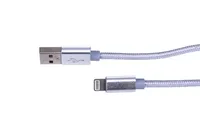 Extralink | Kabel ze złączem Lightning | do smartphonów IPHONE, maks. prąd 2A, wzmocniony oplotem, długość 1m, srebrny Długość100cm