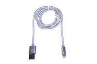 Extralink | Kabel ze złączem Lightning | do smartphonów IPHONE, maks. prąd 2A, wzmocniony oplotem, długość 1m, srebrny 3