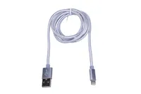 Extralink | Kabel s konektorem  Lightning | pro chytré telefony IPHONE, max. proud 2A, vyztužený, délka 1m, stříbrný Ilość na paczkę1