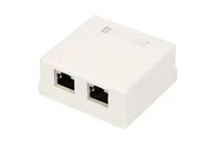Extralink | Presa per montaggio a parete | 2x RJ45 KAT5E STP Patchpanel - ilość portów2