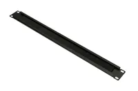 Extralink | Organizador de cable | 1U con cepillo, negro 1