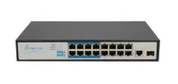 Extralink VIRTUS VER.2 | Switch PoE | 16x 100Mb/s PoE/PoE+, 1x Gigabit Combo (SFP/RJ45), 150W