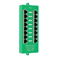 Extralink 8 Puertos | Gigabit PoE Inyector | Active, 8 puertos Gigabit 802.3at/af, Modo A 3