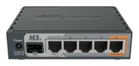 MikroTik hEX S | Router | RB760IGS, 5x RJ45 1000Mb/s, 1x SFP, 1x USB Ilość portów LAN1x [1G (SFP)]
