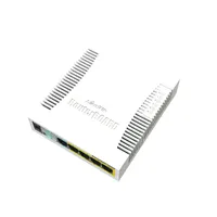 MikroTik RB260GSP | Switch | CSS106-1G-4P-1S, 5x RJ45 1000Mb/s, 1x SFP, 4x Passive PoE Ilość portów LAN1x [1G (SFP)]
