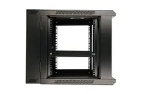 Extralink 12U 600x600 AZH Preto | Armário de rack | montado na parede, duas seçoes Konstrukcja drzwi tylnychStal