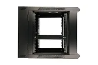Extralink 6U 600x600 AZH Černá | Racková skříň | montovaná na zdi, dvoudílná Konstrukcja drzwi tylnychMetal