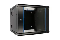 Extralink 9U 600x600 AZH Siyah | Raf tipi dolap | Duvara monte, salincak tipi