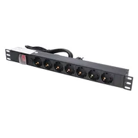 Extralink EXPDU7EU SW | Enchufe multiple | 19" 1U, enchufes 7 EU, con switch, 2m