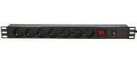 Extralink EXPDU7EU SW | Enchufe multiple | 19" 1U, enchufes 7 EU, con switch, 2m ModelListwa zasilająca
