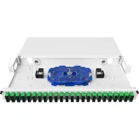 Mantar PS 19" 1U SC 24 Duplex-Schlitten NG | Fiberoptik-Patchpanel | herausschiebbar ohne Führung, Tiefe 290 mm KolorSzary