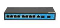 Extralink VICTOR-24V | Switch PoE | 8x Gigabit Passive PoE (24V) , 2x SFP, 1x Port konzolový, 120W, Řízený Ilość portów LAN8x [10/100/1000M (RJ45)]

