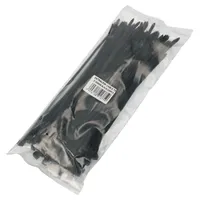 Extralink | Sujetacables | 5x 250mm negro 100 piezas Długość produktu250