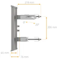 Mimosa N5-45X2 | Antenna settoriale | 19dBi, 45st, 4,9-6,4 GHz, 2x N-femmina Częstotliwość anteny6 GHz