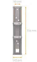 Mimosa N5-45X4 | Antena do setor | 22dBi, 45st, 4,9-6,4 GHz, Beamforming, 4x N-femea Zysk energetyczny21dBi - 30dBi