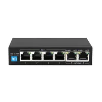 Extralink KRIOS | Switch PoE | 4x Gigabit PoE/PoE+, 2x RJ45 Uplink Gigabit, 60W Ilość portów LAN6x [10/100/1000M (RJ45)]
