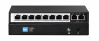 Extralink PERSES | Switch PoE | 8x Gigabit PoE/PoE+, 2x RJ45 Uplink Gigabit, 96W Napięcie wyjściowe48V
