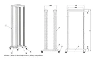 Extralink 27U 600X800 Černý | Stojan  open rack | 19" Głębokość800mm