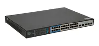 Extralink ZEUS V2 | PoE Switch | 24x Gigabit PoE/PoE+, 4x 10G SFP+, 1x Console Port, 440W, L2/L3, Yönetilen Typ obudowyRack (1U)