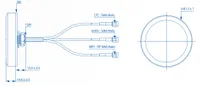 Teltonika 003R-00254 | Antena combinada | SISO LTE / GPS / WIFI, montaje en techo con 2x SMA y 1x RP-SMA Zysk energetyczny<10 dBi
