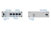 Teltonika RUTX08 | Router industrial | 1x WAN, 3x LAN 1000 Mb / s, VPN Automatyczne MDI/MDI-XTak