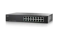 Cisco SF110-16 | Switch | 16x 100Mb/s, Obudowa Rack Ilość portów PoEBrak portów PoE