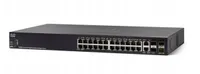 Cisco SG350X-24P | PoE Switch | 24x Gigabit RJ45 PoE, 2x 10G Combo(RJ45/SFP+), 2x SFP+, 192W PoE, impilabile Ilość portów LAN24x [10/100/1000M (RJ45)]
