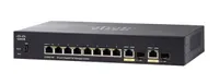 Cisco SG350-10P | Switch PoE | 8x 1000Mb/s PoE, 62W, 2x Combo(RJ45/SFP), Řízený