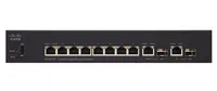 Cisco SG350-10 | Switch | 8x 1000Mb/s, 2x Combo(RJ45/SFP), Řízený Standard sieci LANGigabit Ethernet 10/100/1000 Mb/s