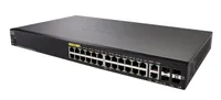 Cisco SF350-24P | Switch | 24x 100Mb/s PoE, 185W, 2x Combo(RJ45/SFP) + 2x SFP, gestito Ilość portów LAN2x [1G Combo (RJ45/SFP)]
