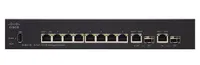 Cisco SF352-08 | Switch | 8x 100Mb/s, 2x 1Gb/s Combo(RJ45/SFP), gerenciado Ilość portów LAN2x [1G Combo (RJ45/SFP)]
