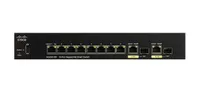 Cisco SG250-10P | PoE Switch | 8x 1000Mb/s PoE/PoE+, 2x 1Gb/s Combo, 62W, PoE In, gestionado Ilość portów PoE8x [802.3af/at (1G)]
