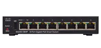 Cisco SG250-08HP | Switch PoE | 8x 1000Mb/s PoE/PoE+, Potencia 45W, gestionado Ilość portów PoE8x [802.3af/at (1G)]
