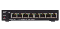Cisco SG250-08HP | Switch PoE | 8x 1000Mb/s PoE/PoE+, Potencia 45W, gestionado Ilość portów PoE8x [802.3af/at (1G)]
