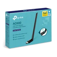 TP-Link Archer T2U Plus | WiFi USB Adapter | AC600, Dual Band, 5dBi CertyfikatyFCC, CE, RoHS