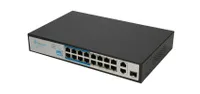 Extralink VIRTUS V3 | PoE Switch | 16x 100Mb/s PoE/PoE+, 2x Gigabit RJ45 + 1x SFP, 150W Ilość portów PoE16x [802.3af/at (100M)]
