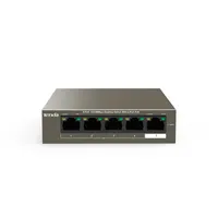 Tenda TEF1105P-4-38W | Switch PoE | 4x 10/100MBPS PoE, 1x 10/100MBPS UPLINK, 35W Ilość portów LAN5x [10/100M (RJ45)]
