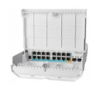 MikroTik netPower 15FR CRS318-1Fi-15Fr-2S-OUT | Switch | 16x RJ45 100Mb/s, 2x SFP Standard sieci LANFast Ethernet 10/100Mb/s