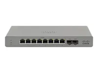Cisco Meraki Go GS110-8-HW-EU | Switch | 8x 1000Mb/s, 2x SFP Uplink, Obudowa Rack Ilość portów LAN8x [10/100/1000M (RJ45)]
