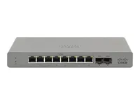 Cisco Meraki Go GS110-8-HW-EU | Switch | 8x 1000Mb/s, 2x SFP Uplink, Kryt Rack