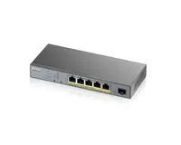 Zyxel GS1350-6HP | Switch | pro monitoringu, 5x RJ45 1000Mb/s PoE, 1x SFP, 60W, Řízený Ilość portów LAN5x [10/100/1000M (RJ45)]
