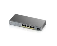 Zyxel GS1350-6HP | Switch | pro monitoringu, 5x RJ45 1000Mb/s PoE, 1x SFP, 60W, Řízený Ilość portów LAN5x [10/100/1000M (RJ45)]
